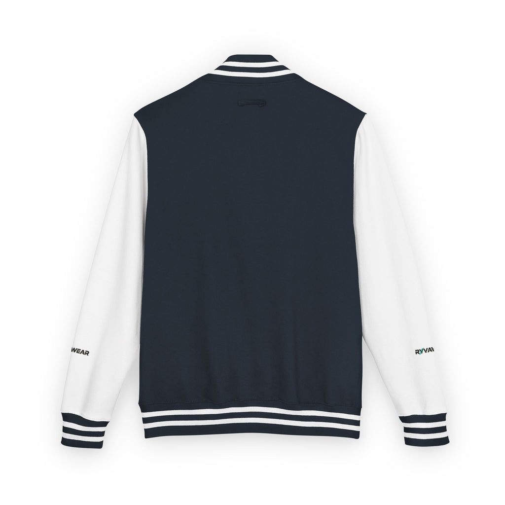 Letterman Jacket — Red & White Varsity Jacket with Small Chest Logo
