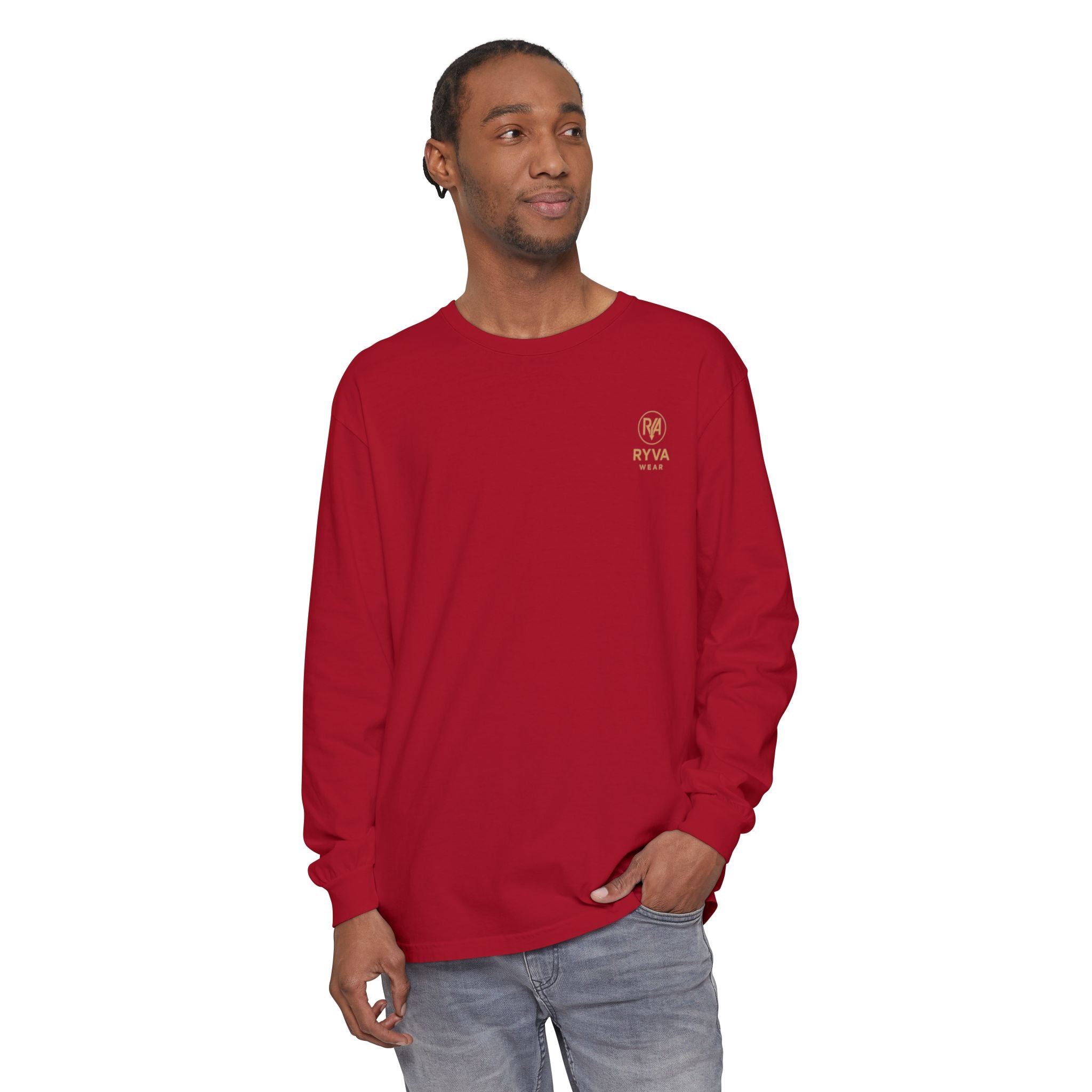 67 Graphic Long Sleeve T-Shirt — Distressed Red & Black Number Backprint