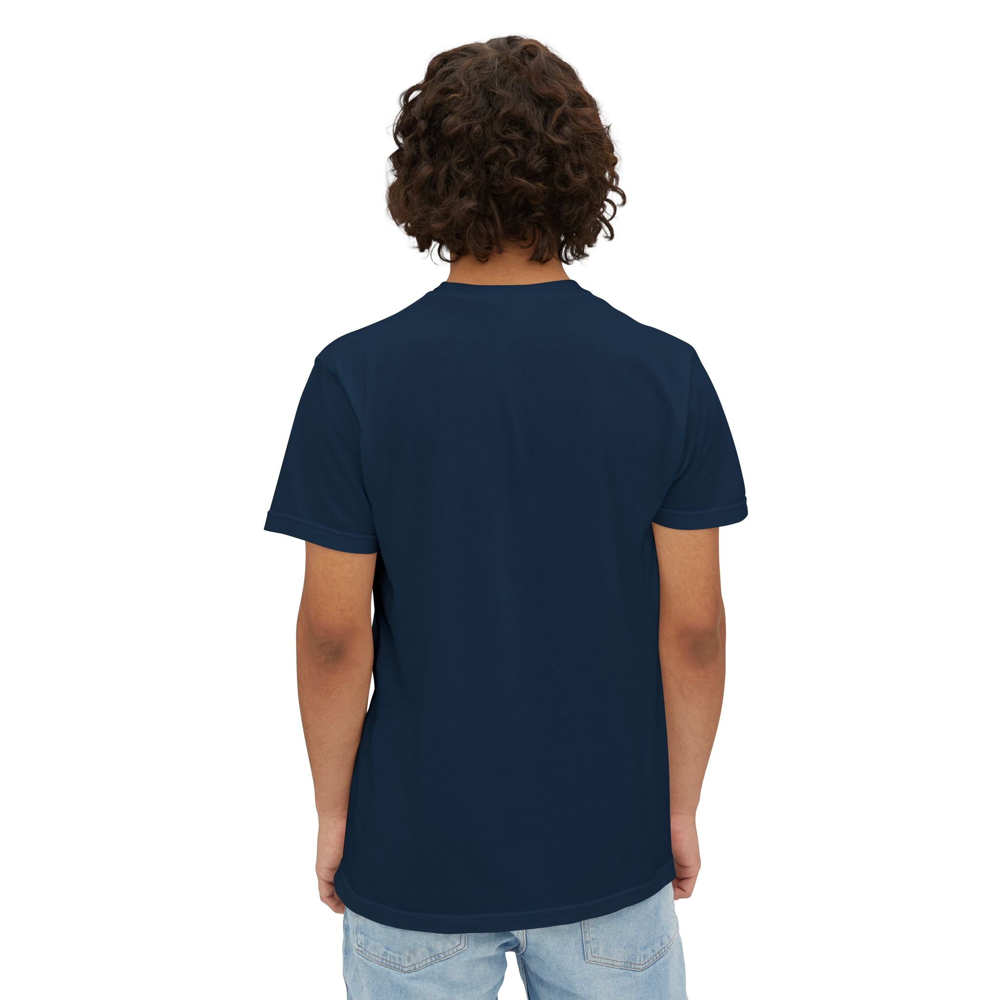 Minimal Pocket T‑Shirt — Subtle Text Chest Pocket Tee