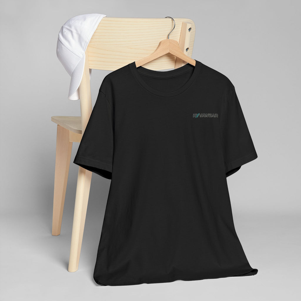 Minimal 'RYVANAWEAR' Logo T-Shirt — White Casual Crewneck