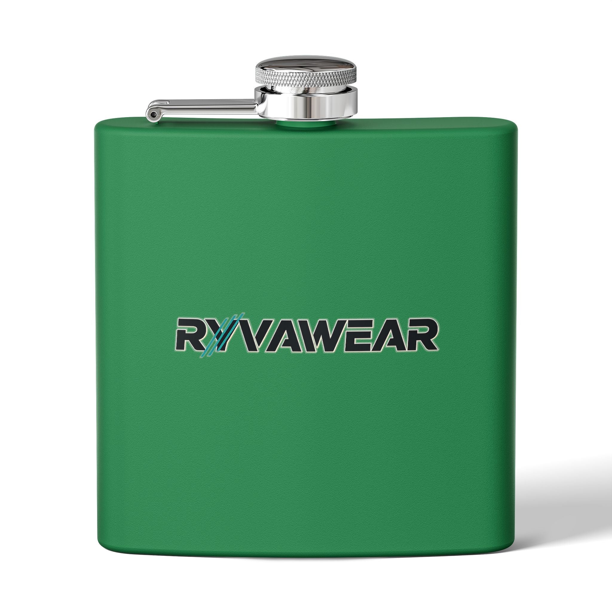 Stainless Steel Flask — 6oz Branded RYVAWEAR Pocket Hip Flask