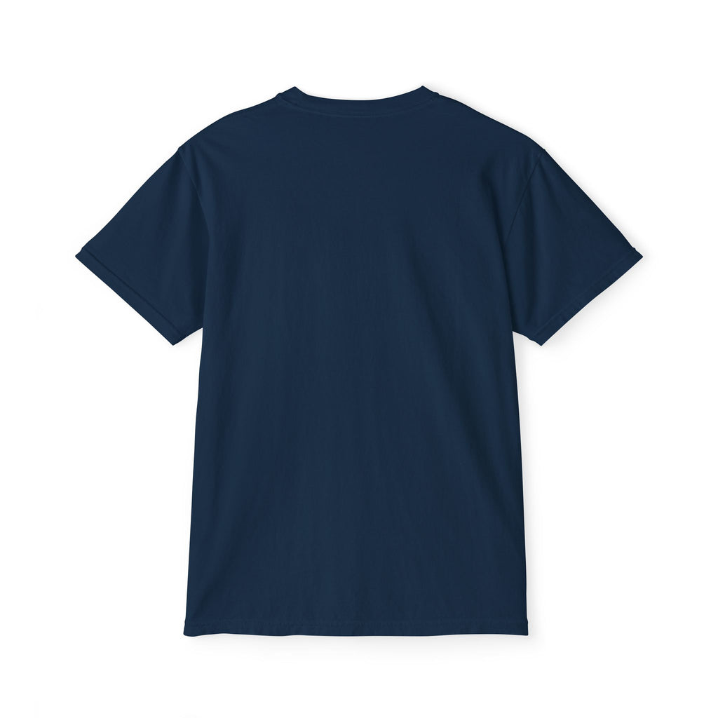 Minimal Pocket T‑Shirt — Subtle Text Chest Pocket Tee