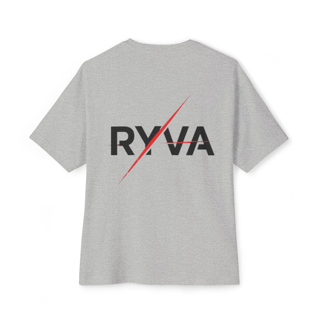 RYVA Split-Logo Boxy Tee — Oversized Casual Graphic T-Shirt