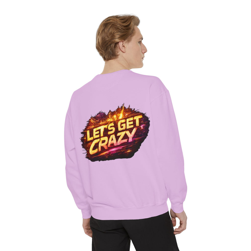 Let's Get Crazy Sweatshirt — Retro Flame Graphic Crewneck