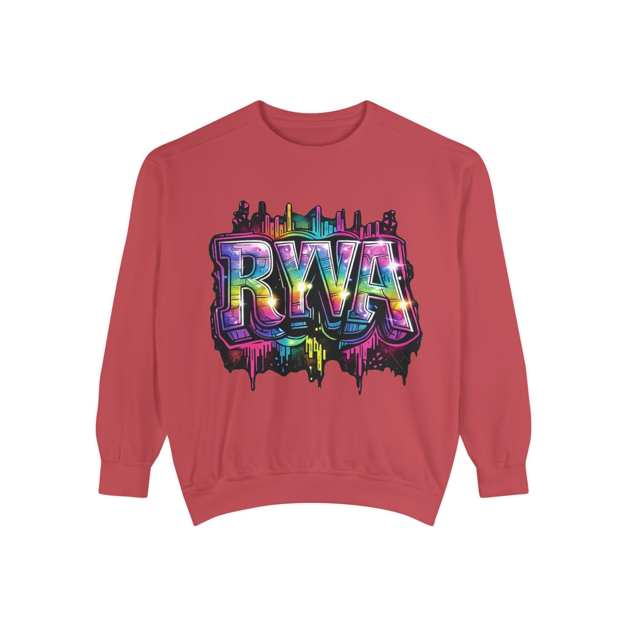 RVA Rainbow Graffiti Sweatshirt — Vibrant Richmond City Pullover