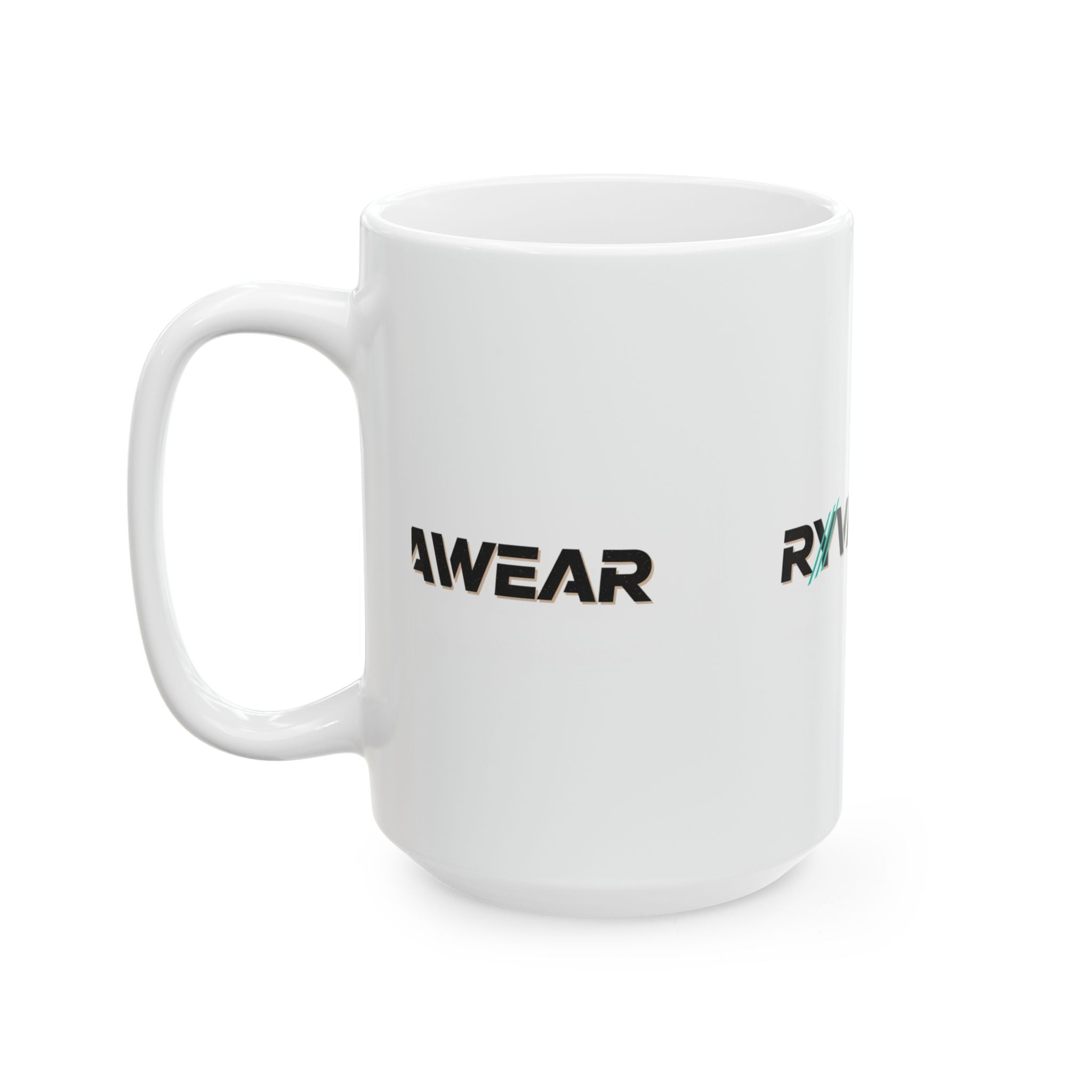 RVVAWEAR Logo Ceramic Mug — Branded Coffee Cup (11oz & 15oz)