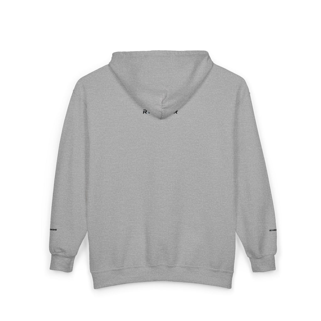 RYVAWEAR Zip Hoodie — Minimal Logo Full-Zip Hooded Sweatshirt