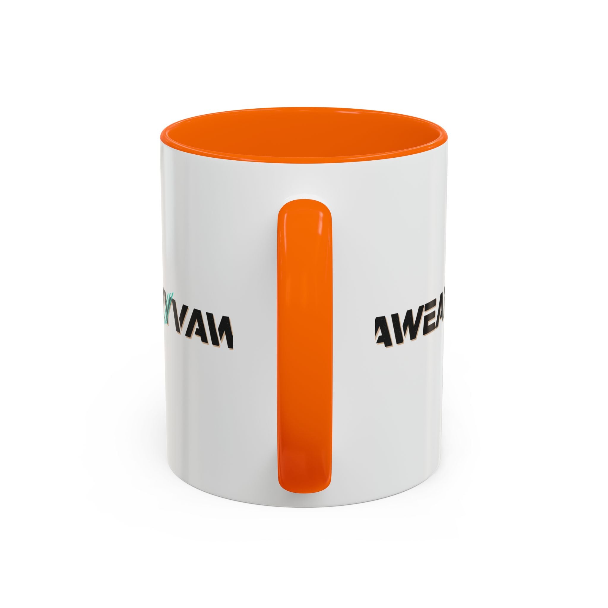 RyvaWear Logo Accent Coffee Mug — Black-Trim Ceramic Coffee Cup (11/15oz)