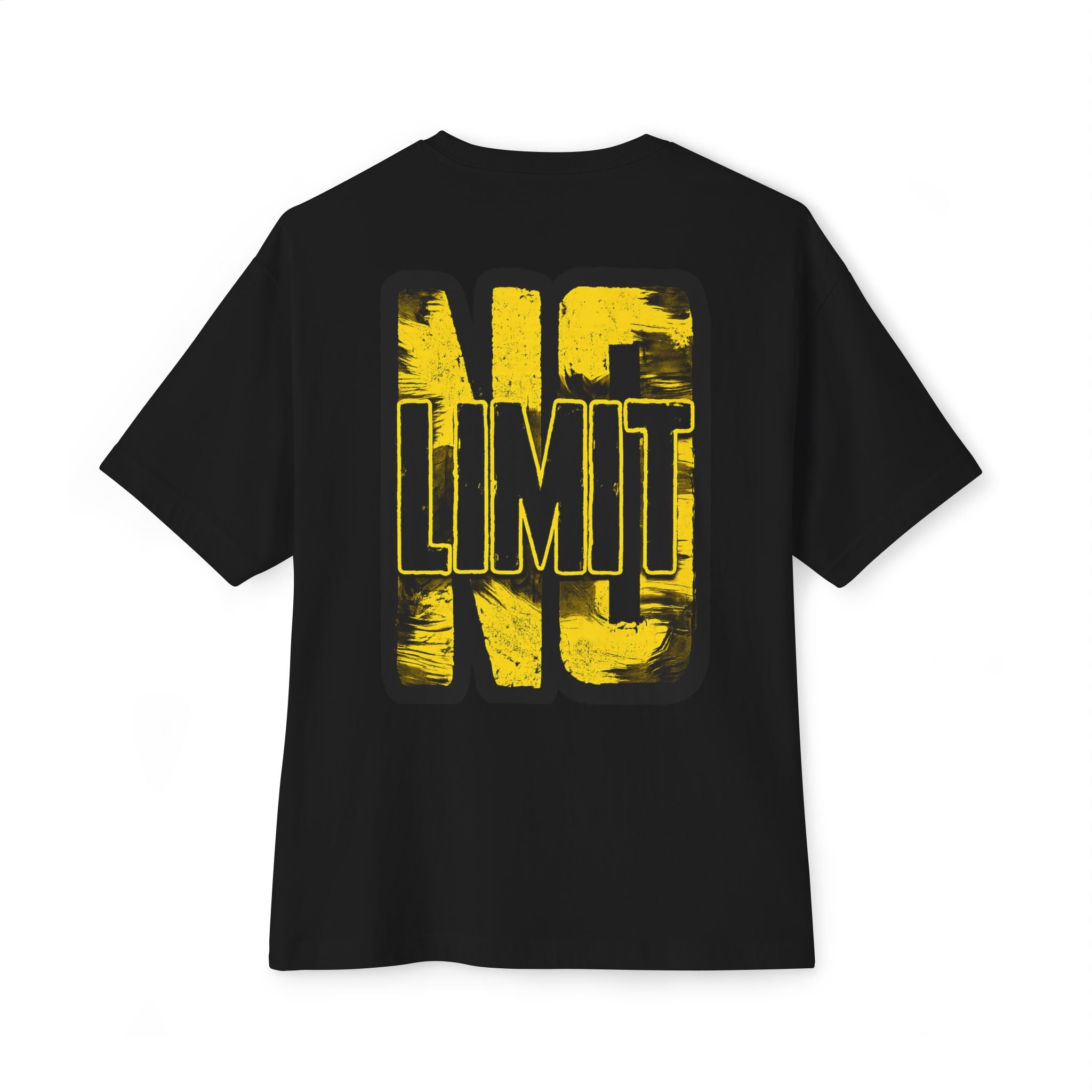 No Limit Graphic Tee — Oversized Boxy White T‑Shirt
