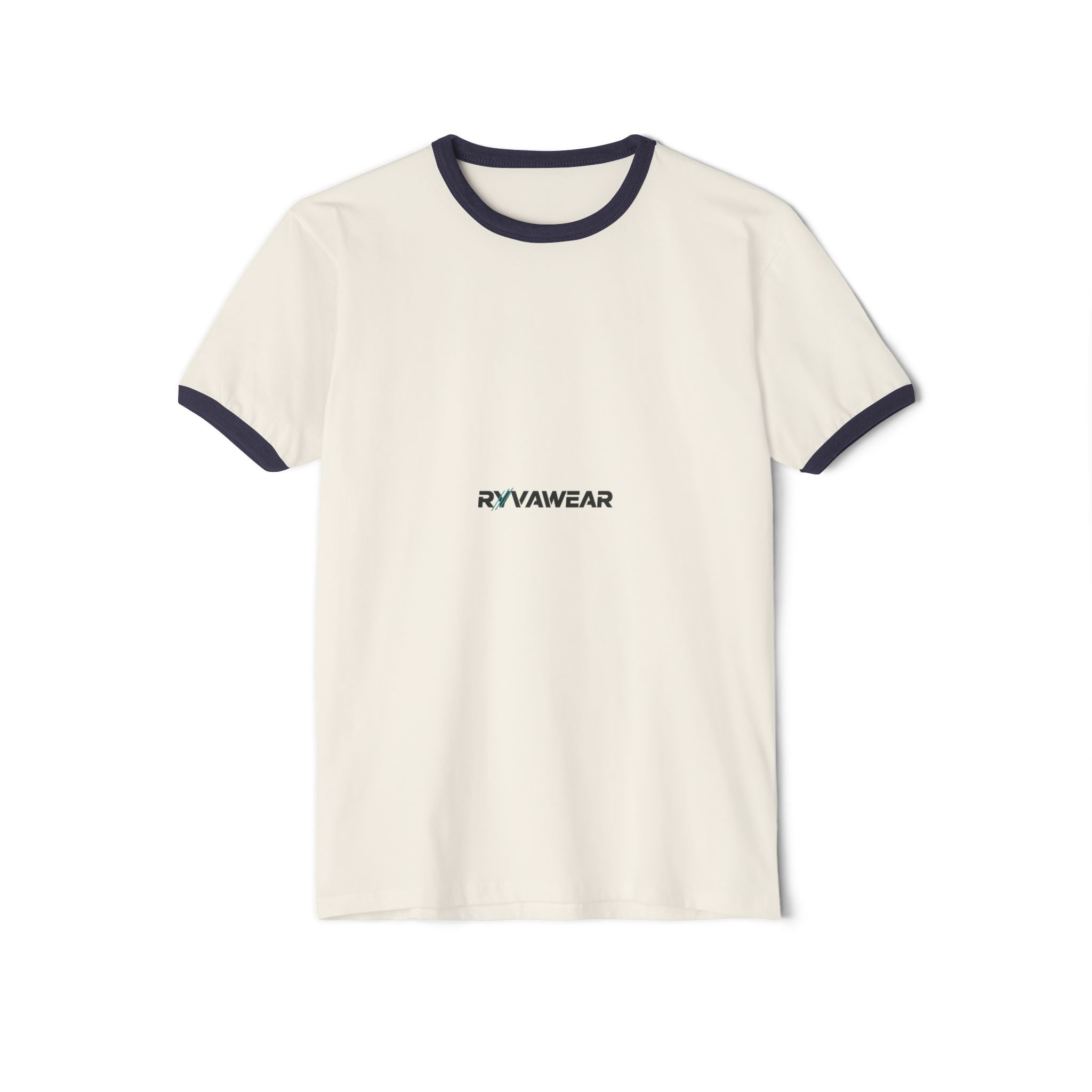 Ringer T-Shirt — Minimal 'RYV AWEAR' Logo Vintage Style Tee