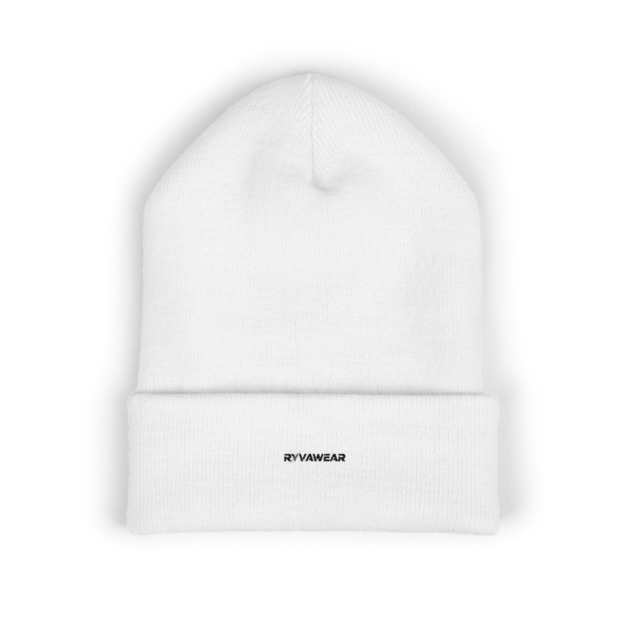 Embroidered Classic Cuffed Beanie — Minimal Logo Knit Hat
