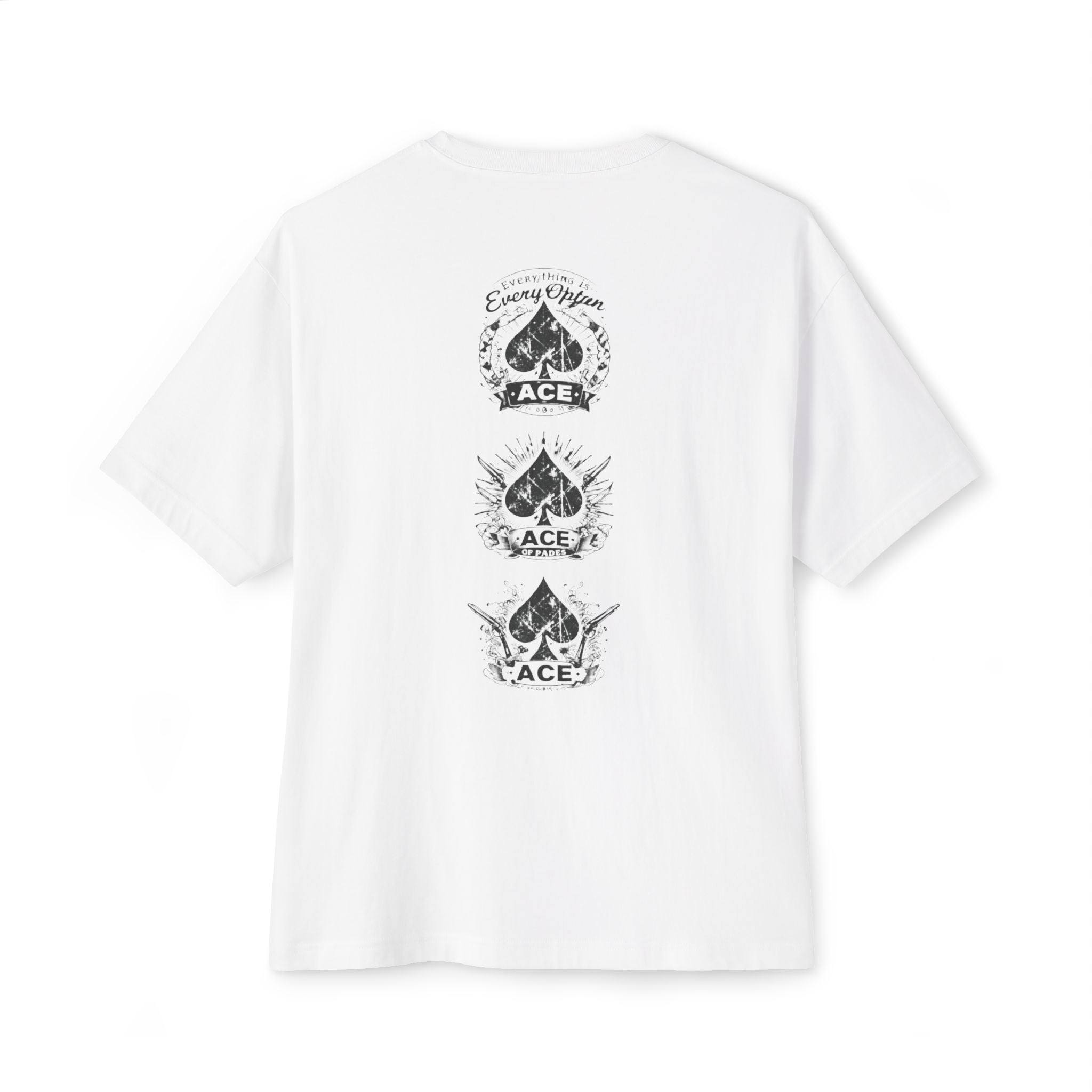 Ace Card Graphic Tee — Vintage Triple Spade Back Print
