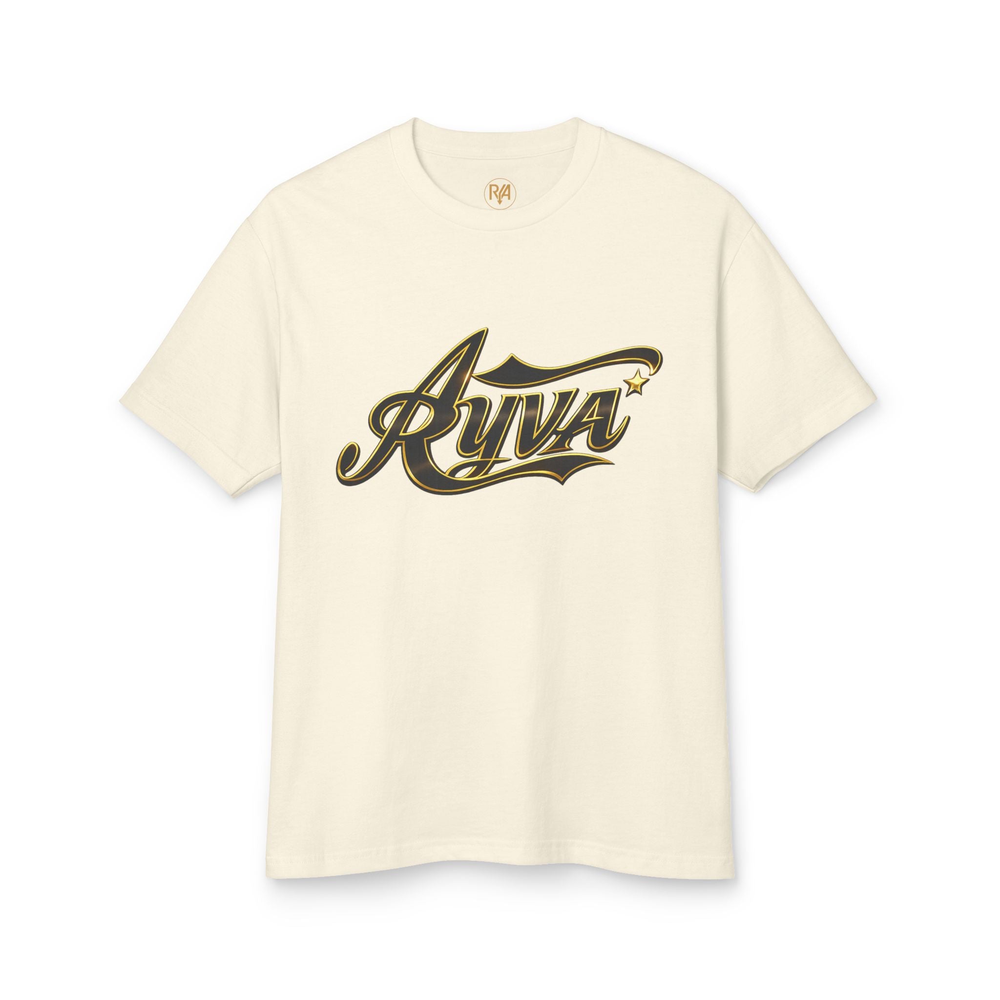 Rivva Script Logo Tee — Vintage-Inspired Logo Cotton T-Shirt