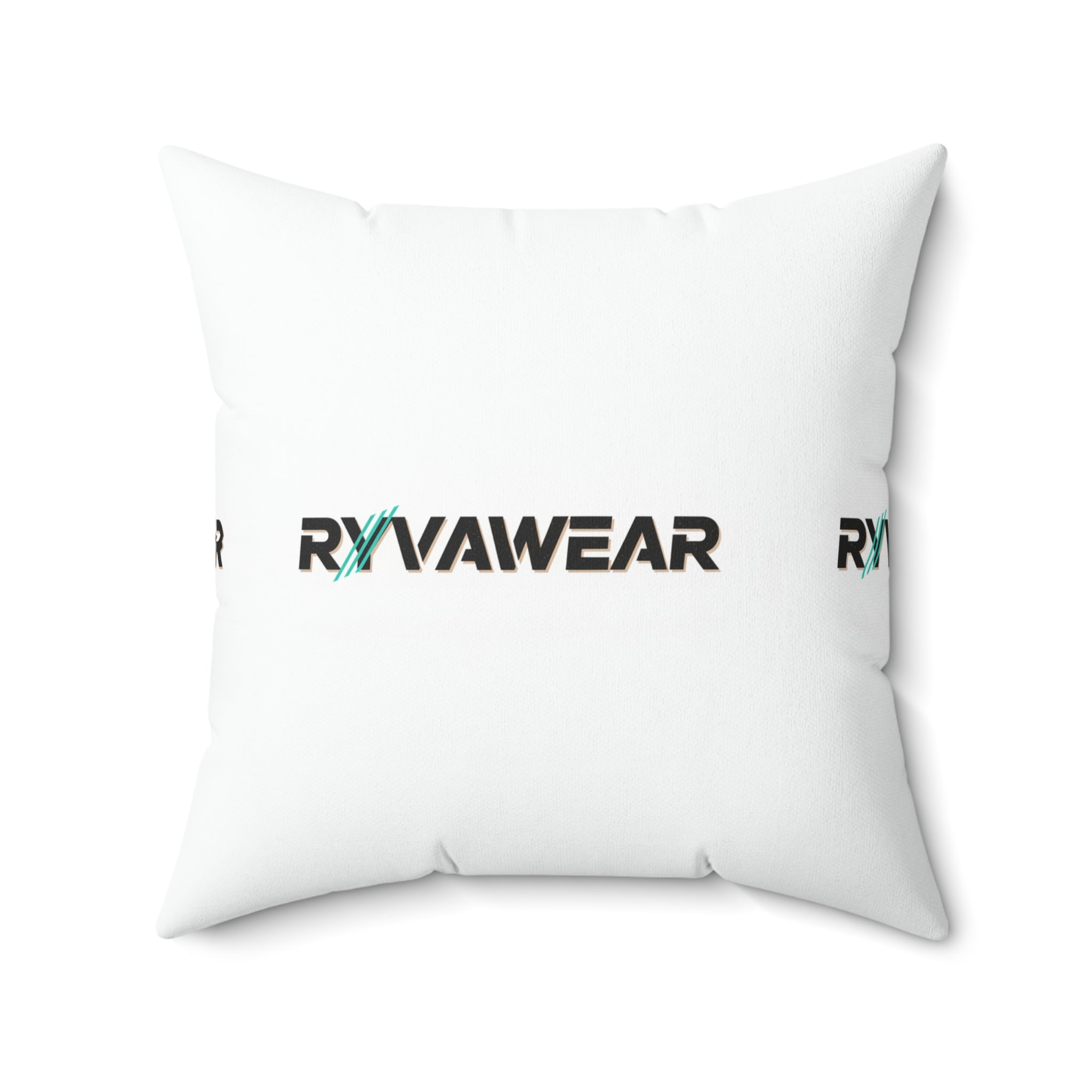 Spun Polyester Square Pillow — RYVAWEAR Logo Decorative Throw Pillow