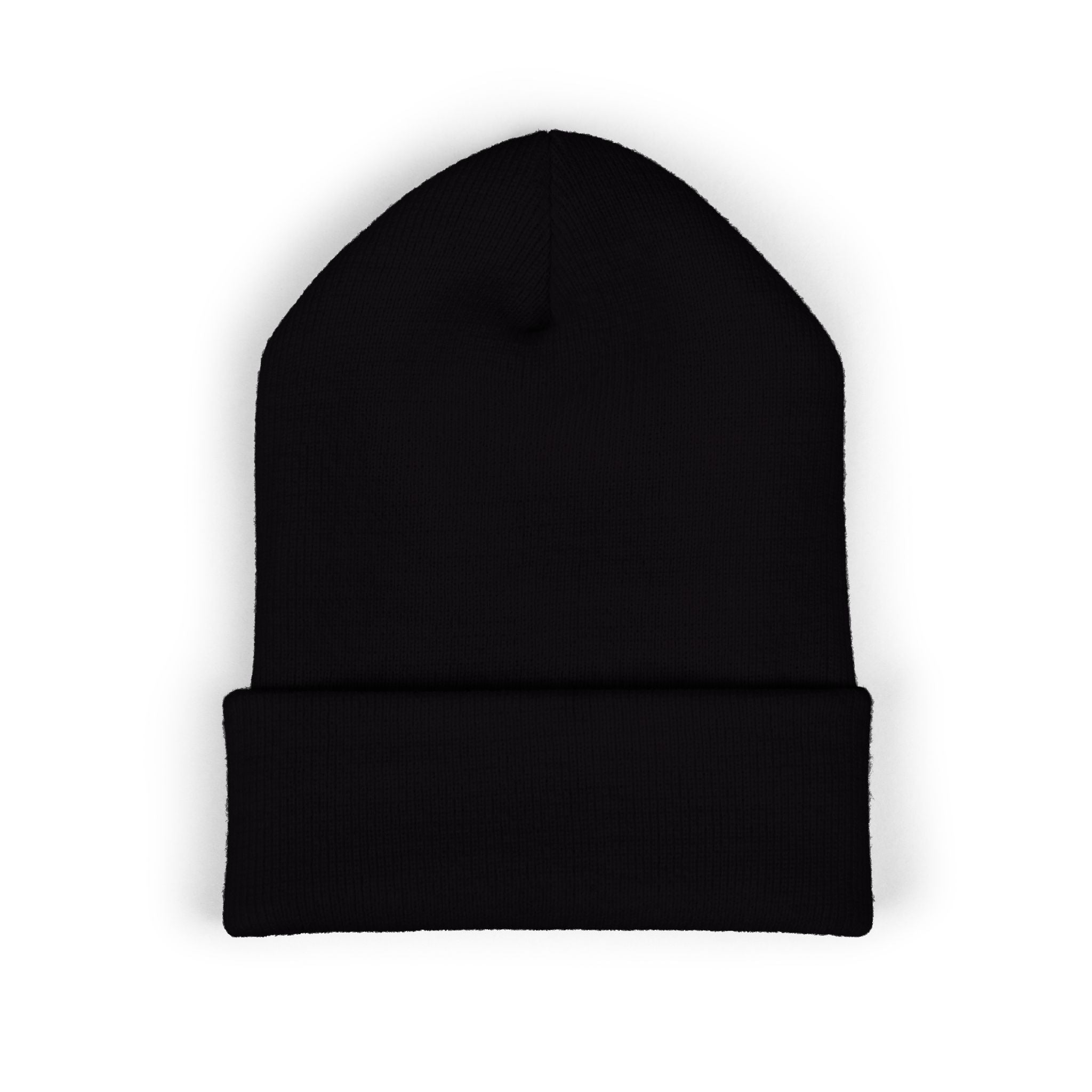 Embroidered Classic Cuffed Beanie — Minimal Logo Knit Hat