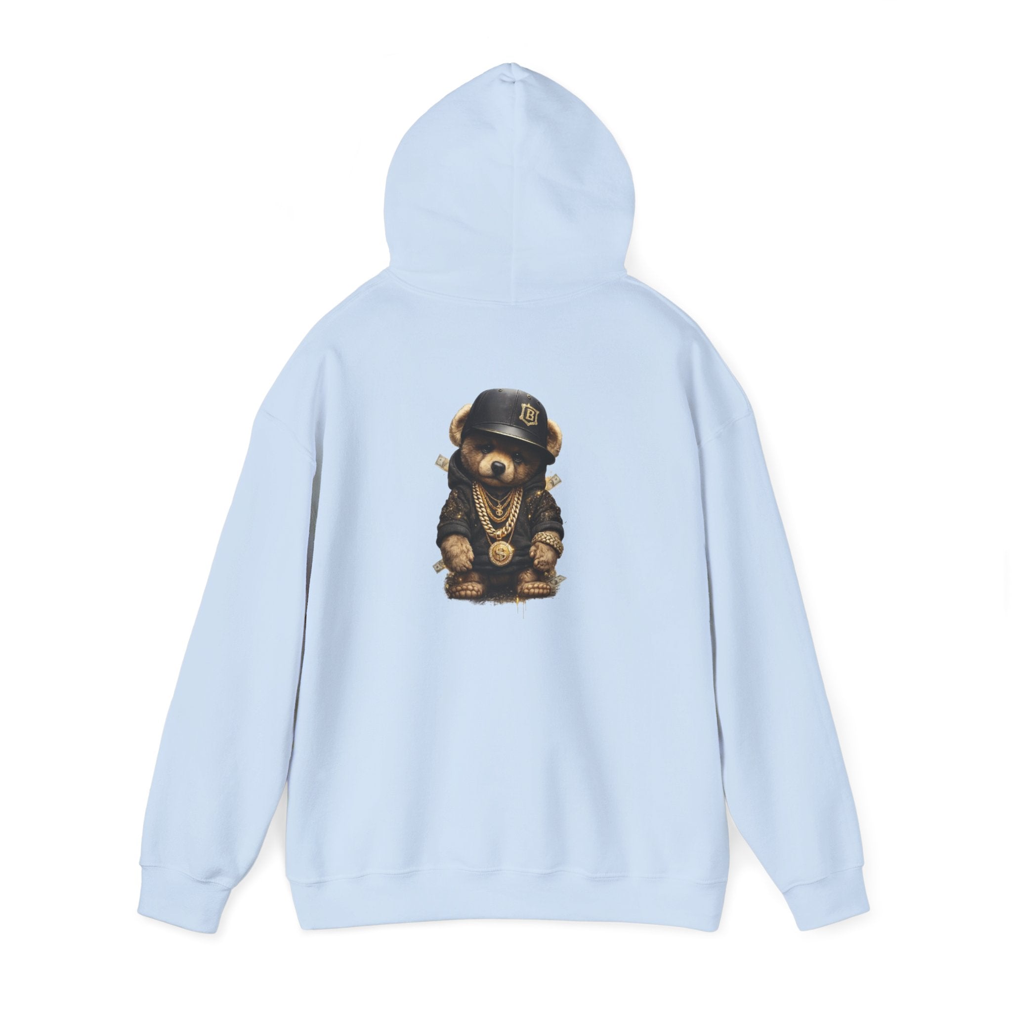 Bear Bling Hoodie — Streetwear Teddy Bear Graphic Pullover