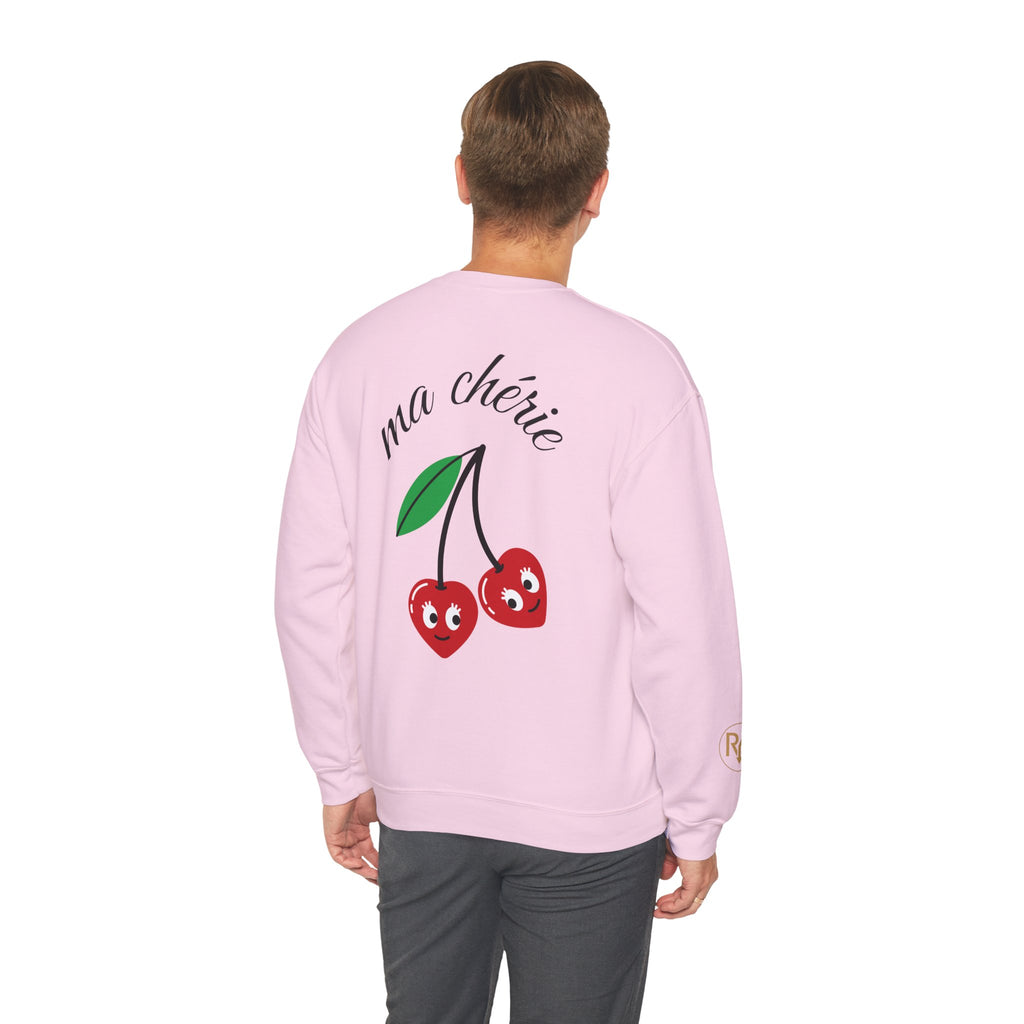 Cherry Graphic Sweatshirt — "ma chérie" Cute Vintage-Cherry Crewneck