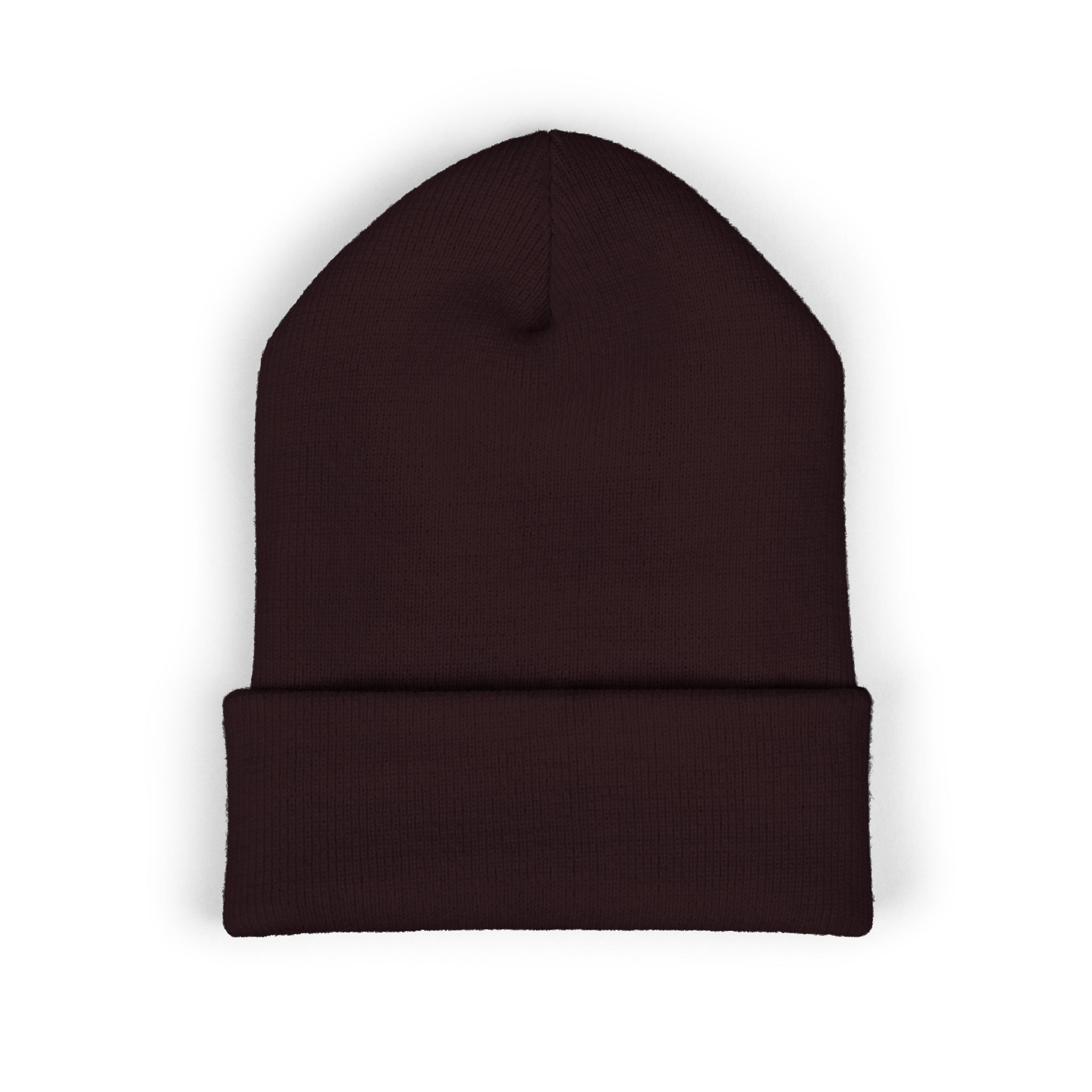 Embroidered Classic Cuffed Beanie — Minimal Logo Knit Hat