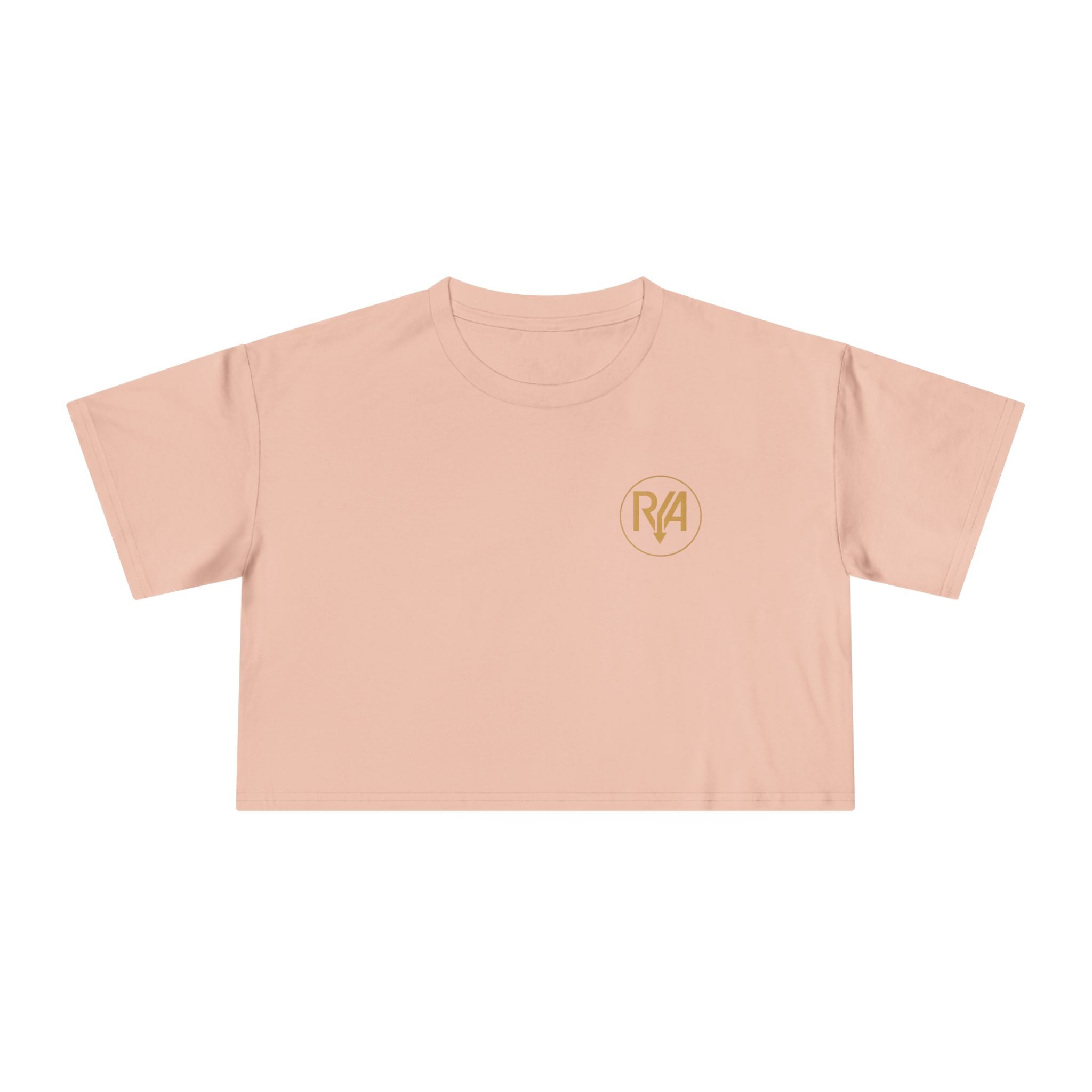 Crop Tee — Minimal Gold R/A Logo Women's Cropped T-Shirt