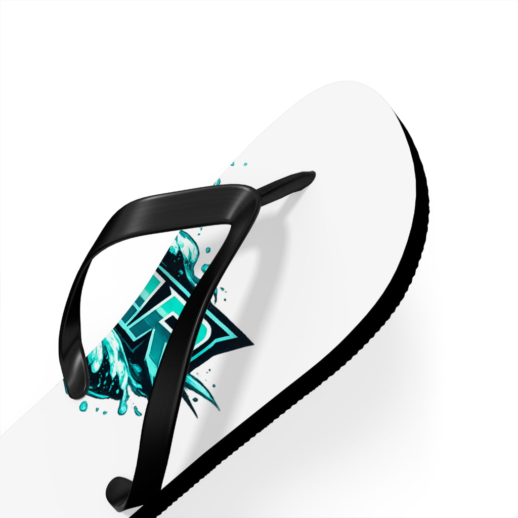 Rider Teal Splash Flip Flops — Graphic Beach Sandals