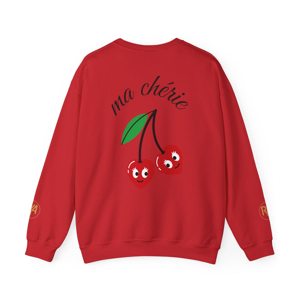 Cherry Graphic Sweatshirt — "ma chérie" Cute Vintage-Cherry Crewneck