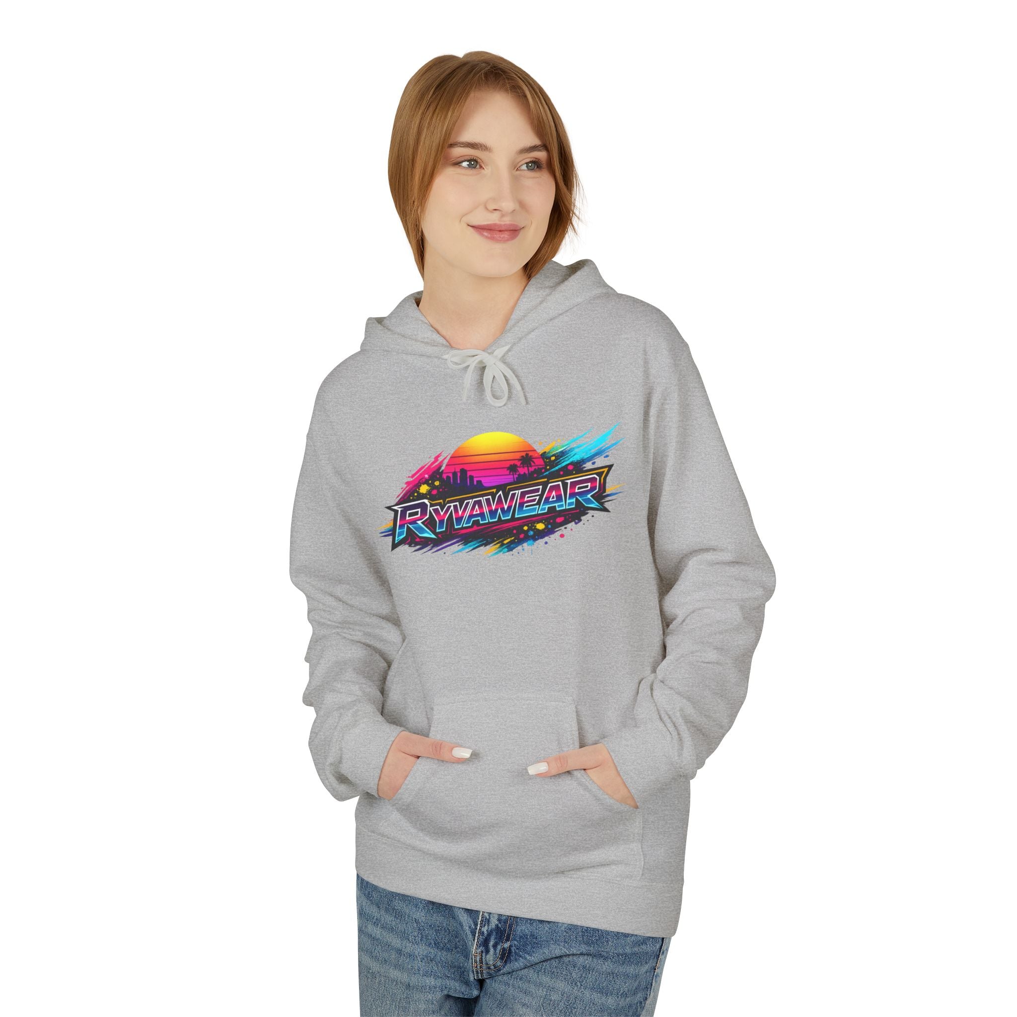 Retro Sunset 'Power Core' Hoodie — 80s Vaporwave Graphic Sweatshirt