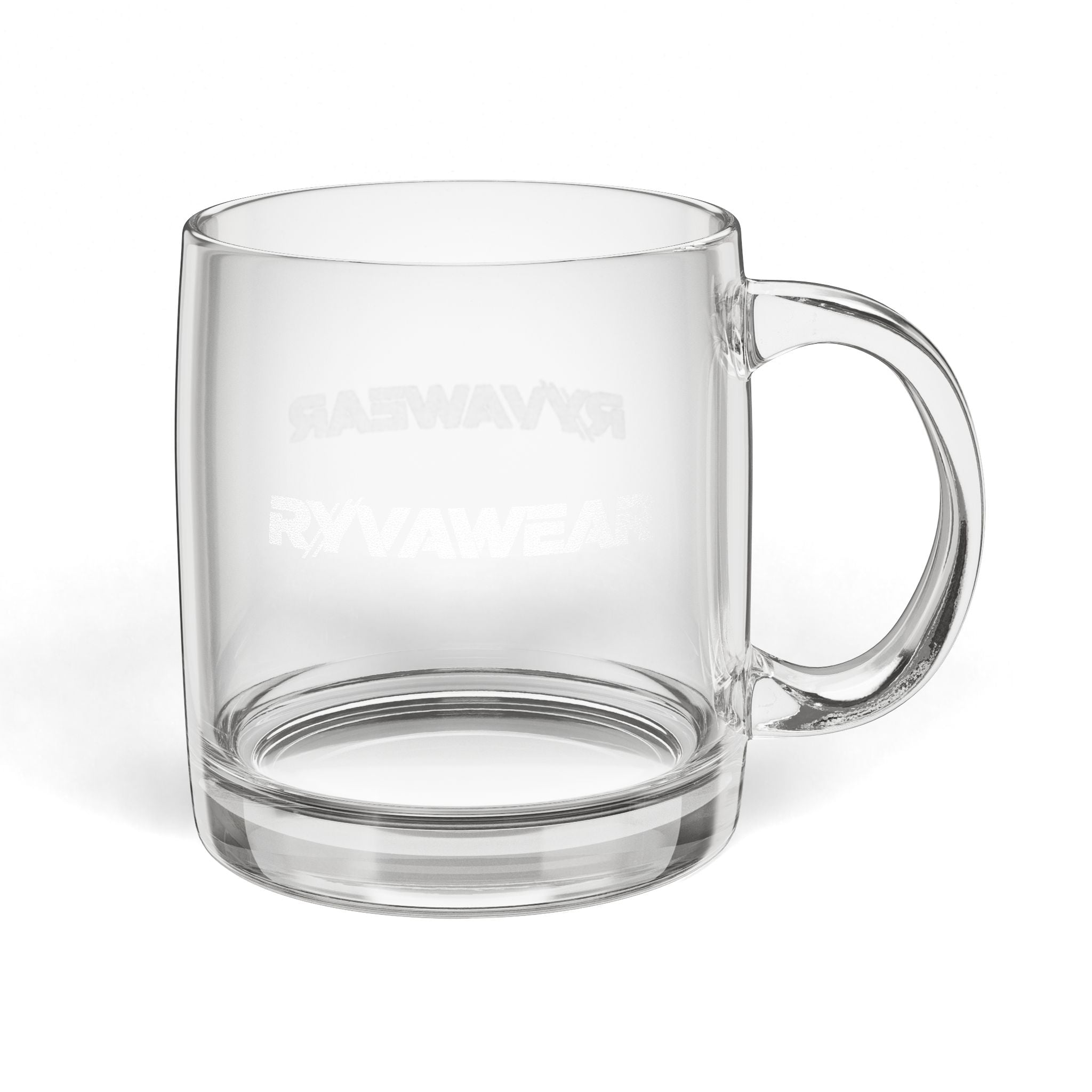 Engraved Glass Coffee Mug — 12.25 oz Clear Glass Tea & Coffee Cup