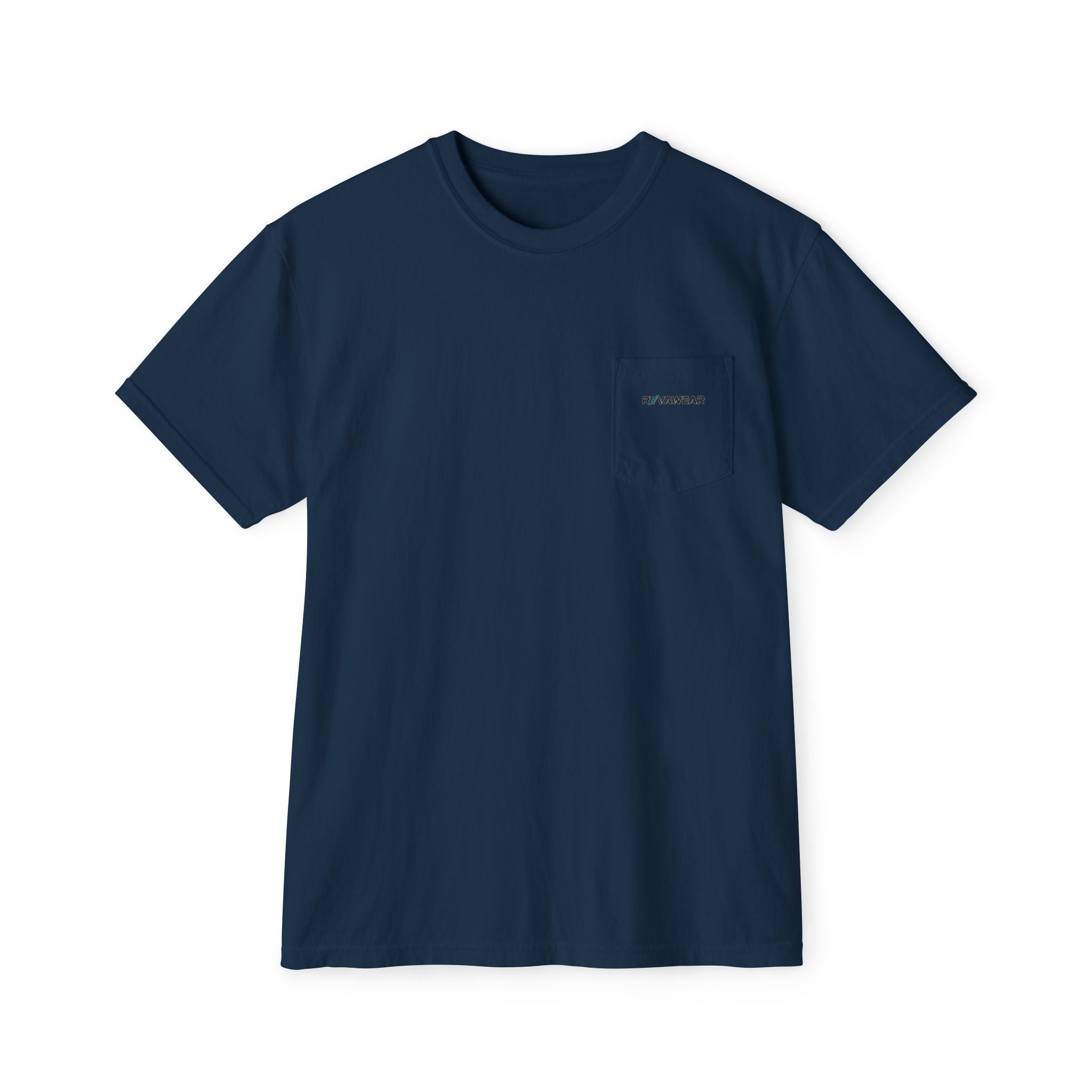 Minimal Pocket T‑Shirt — Subtle Text Chest Pocket Tee