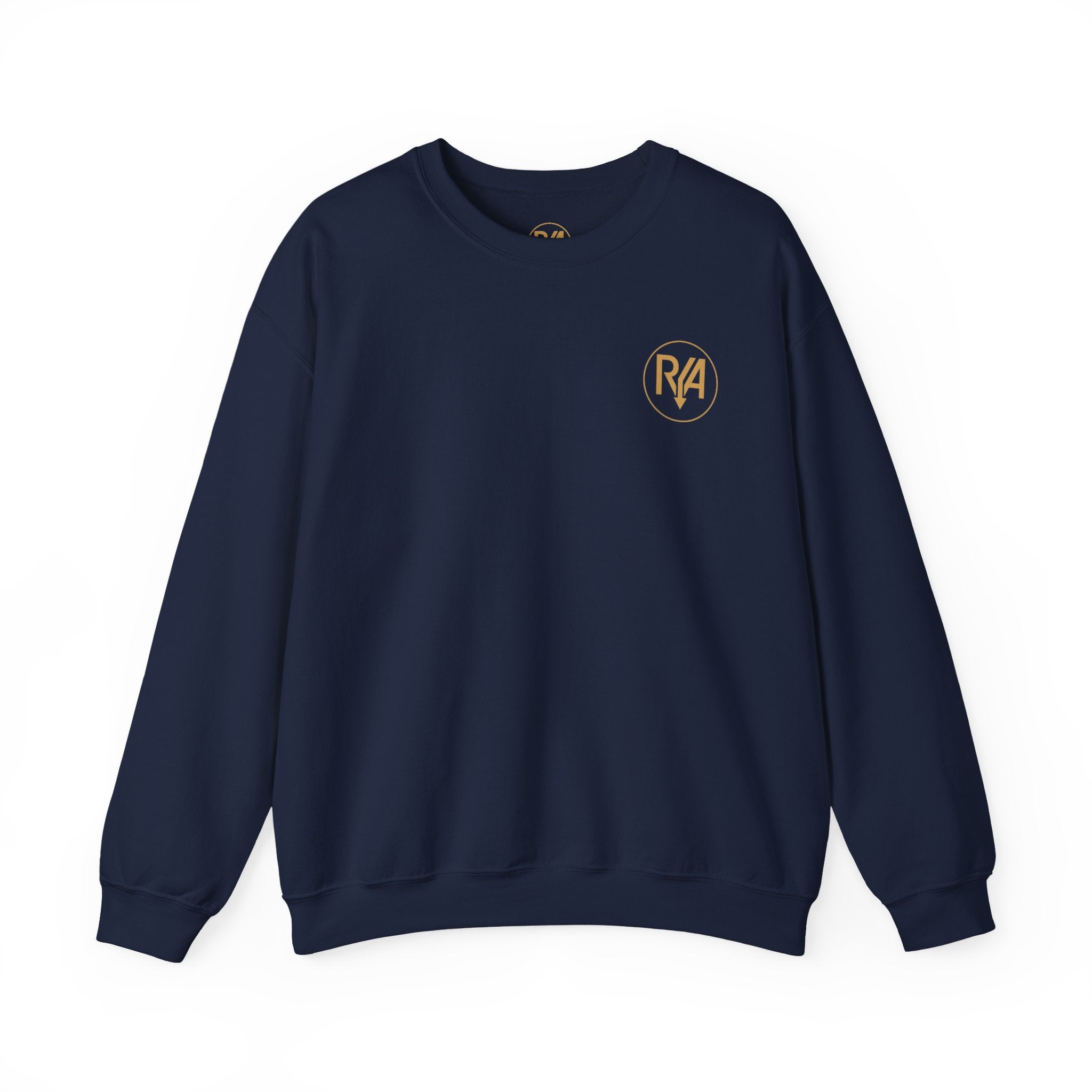 Grind Crewneck Sweatshirt — Vintage Gold Motivational Graphic