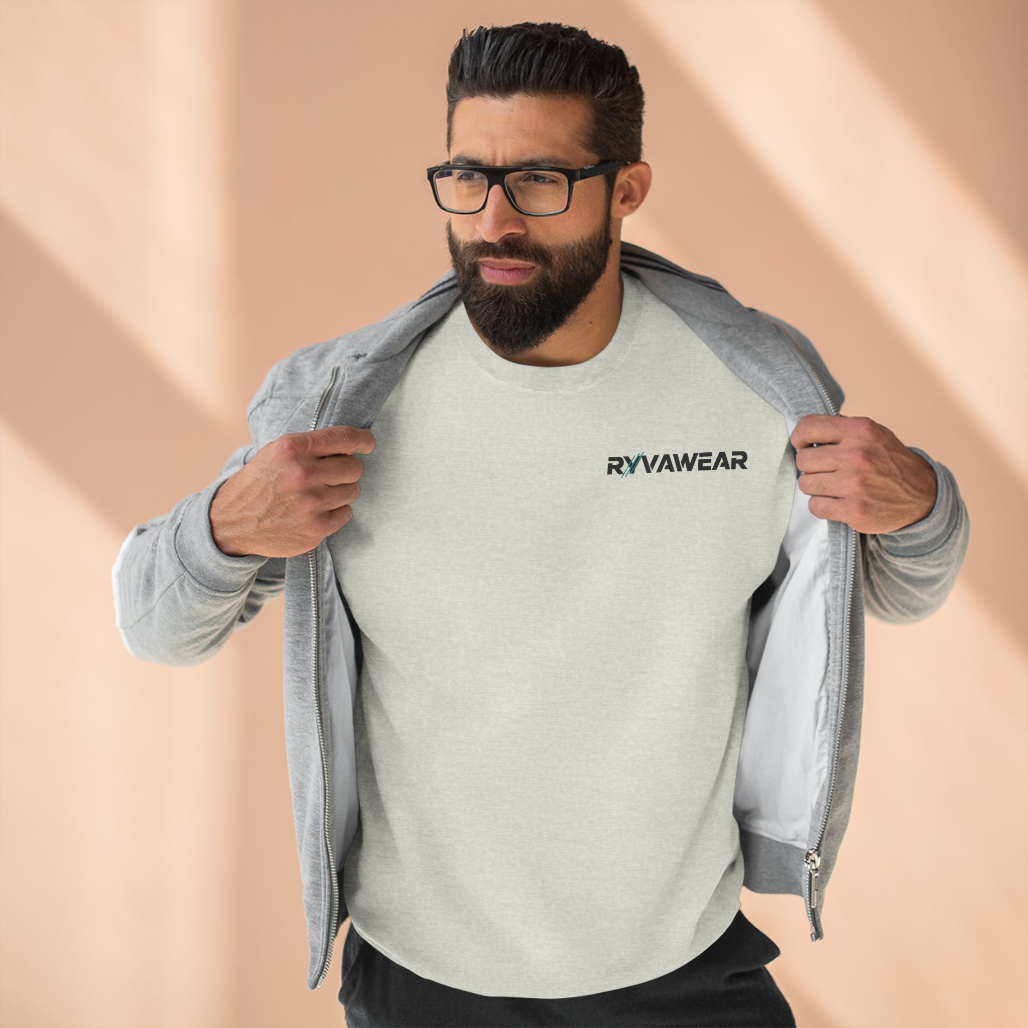 Minimalist 'RYVAWEAR' Crewneck Sweatshirt