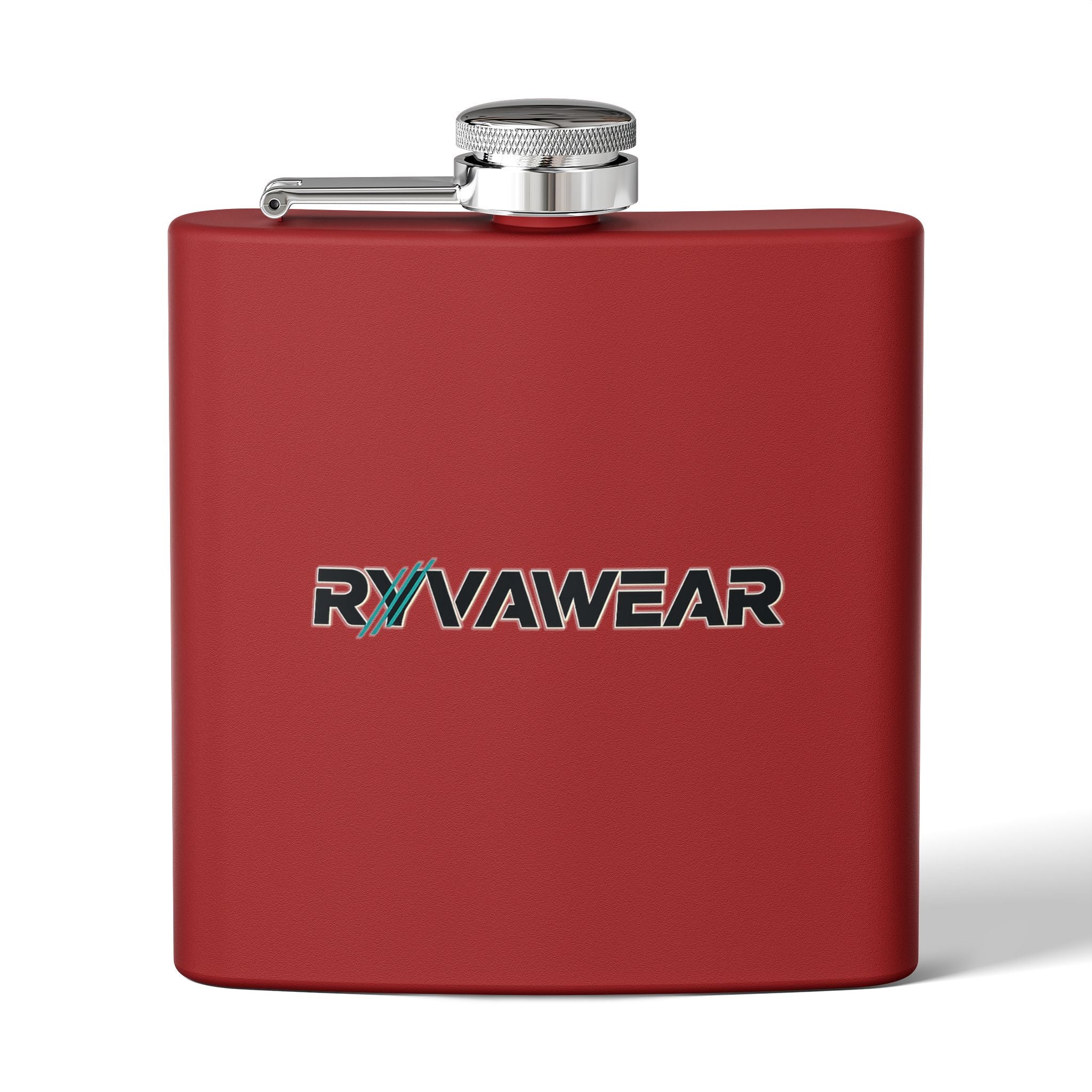 Stainless Steel Flask — 6oz Branded RYVAWEAR Pocket Hip Flask