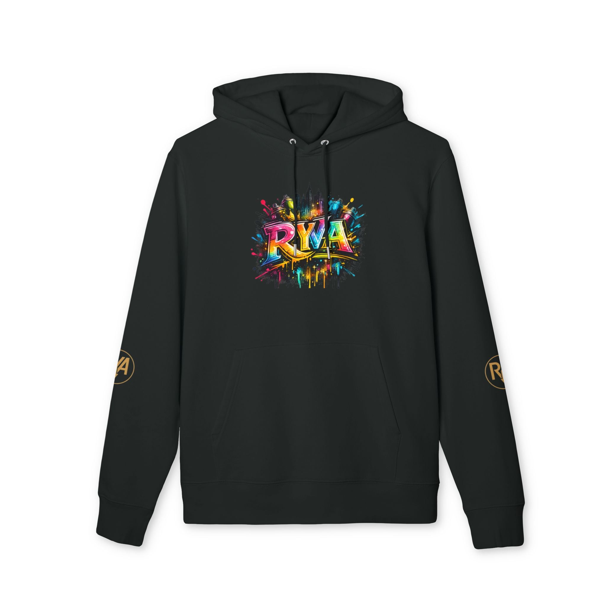 Color Splash RYA Hoodie — Graphic White Pullover with Vibrant Logo