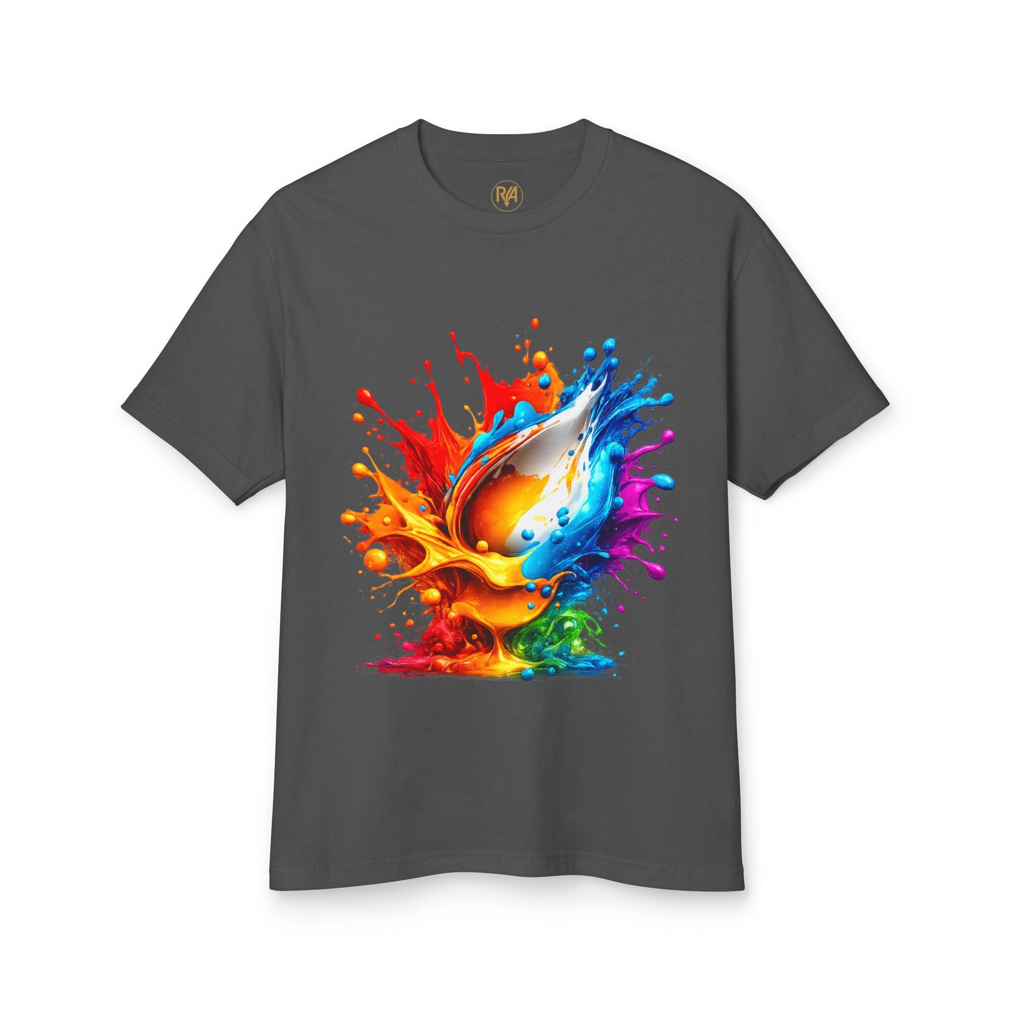 Color Splash Dove T-Shirt — Vibrant Rainbow Paint Splash Tee