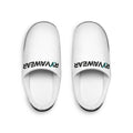 Men's Indoor Slippers — Cozy White Logo Slide for Home Comfort